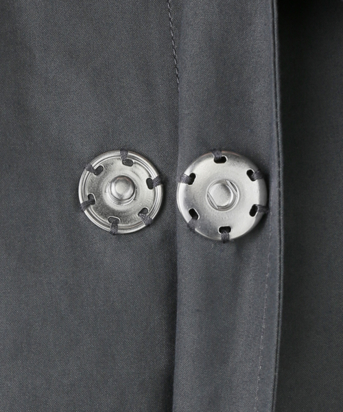 plage（プラージュ）の「BASERANGE/ベースレンジ EVEN LONG コート（ステンカラーコート・レディース・チャコールグレー・36/38）」の4枚目の写真