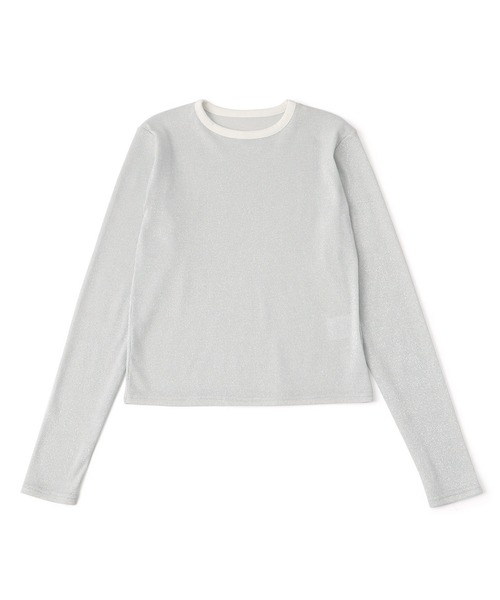 M TO R（ムウトアール）の「LAME RIB LONG SLEEVE CUTSEWN（Tシャツ/カットソー・レディース・ブラック/ホワイト/ラベンダー・38/40/42）」の17枚目の写真