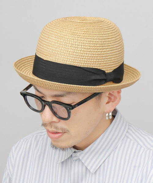 Ruben（ルーベン）の「ペーパー ブレード ボーラーハット 折り畳み可能モデル（ハット・メンズ・ブラック/ベージュ・FREE）」の2枚目の写真