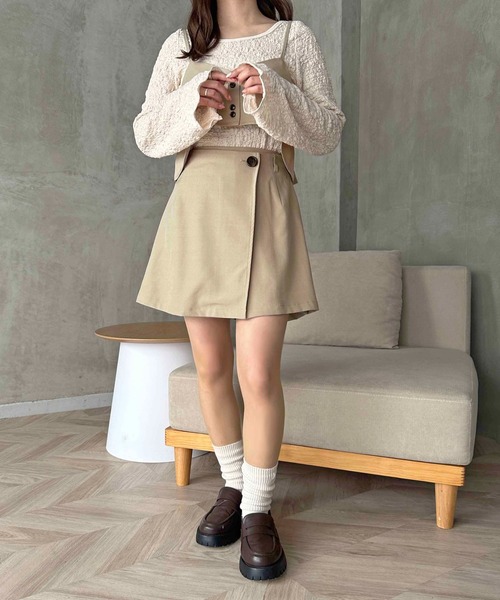 セール】【apres jour clair】ラップ風スカパン【セットアップ