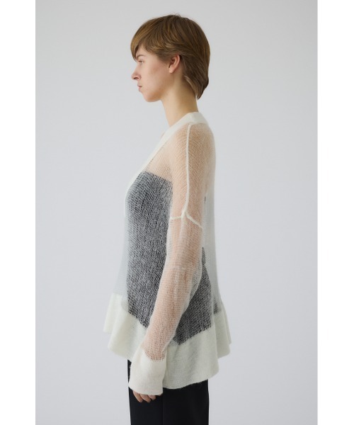 Low gauge mohair mix knit ローゲージモヘアミックスニット