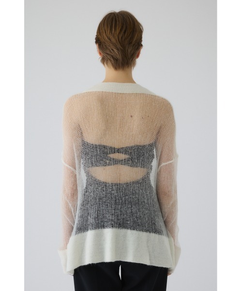 RIM.ARK(リムアーク)の「Low gauge mohair mix knit ローゲージモヘアミックスニット(ニット/セーター・レディース・ホワイト/グレー/グレイッシュベージュ・FREE)」の12枚目の写真