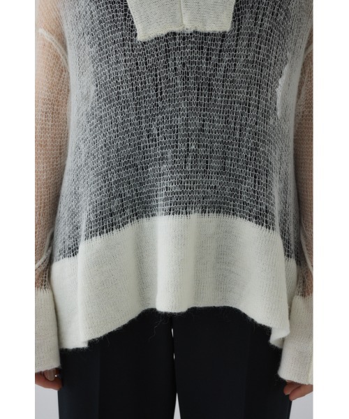 RIM.ARK(リムアーク)の「Low gauge mohair mix knit ローゲージモヘアミックスニット(ニット/セーター・レディース・ホワイト/グレー/グレイッシュベージュ・FREE)」の15枚目の写真