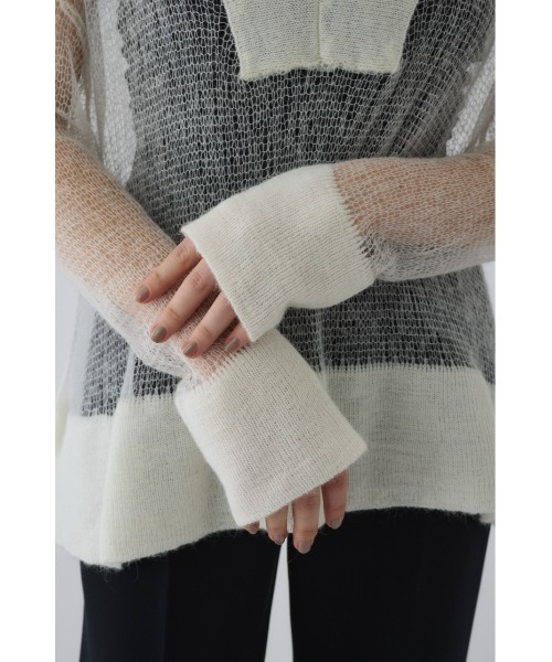RIM.ARK(リムアーク)の「Low gauge mohair mix knit ローゲージモヘアミックスニット(ニット/セーター・レディース・ホワイト/グレー/グレイッシュベージュ・FREE)」の16枚目の写真