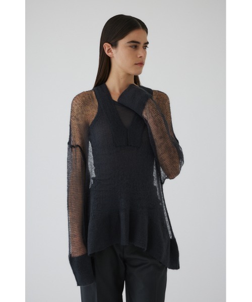 RIM.ARK(リムアーク)の「Low gauge mohair mix knit ローゲージモヘアミックスニット(ニット/セーター・レディース・ホワイト/グレー/グレイッシュベージュ・FREE)」の19枚目の写真