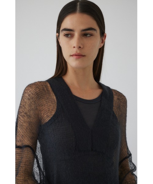 RIM.ARK(リムアーク)の「Low gauge mohair mix knit ローゲージモヘアミックスニット(ニット/セーター・レディース・ホワイト/グレー/グレイッシュベージュ・FREE)」の22枚目の写真