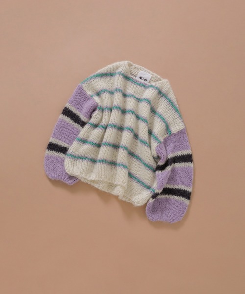 ROSE BUD(ローズバッド)の「(mici)モヘアミックスオーバーニット(ニット/セーター・レディース・ホワイト/バーガンディー・ONE SIZE)」の16枚目の写真