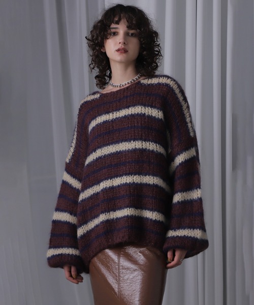 mici rosebud モヘアミックスオーバーニット セール】(mici)モヘアミックスオーバーニット（ニット/セーター