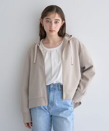 YECCA VECCA | バックプリーツZIPフーディ(パーカー)