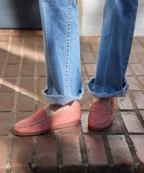 Minnetonka（ミネトンカ）の「【MINNETONKA/ミネトンカ】 ペニーモカシン MELLONY PENNY（モカシン/デッキシューズ・レディース・グレー/ブルー/シルバー/ストーン/ブラウン/コーラル/レモンイエロー/ブラック・5/6/7/8/9）」の7枚目の写真