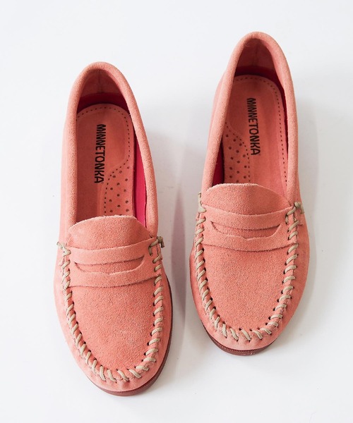 Minnetonka（ミネトンカ）の「【MINNETONKA/ミネトンカ】 ペニーモカシン MELLONY PENNY（モカシン/デッキシューズ・レディース・グレー/ブルー/シルバー/ストーン/ブラウン/コーラル/レモンイエロー/ブラック・5/6/7/8/9）」の16枚目の写真