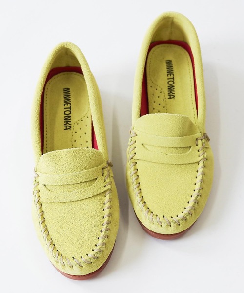 Minnetonka（ミネトンカ）の「【MINNETONKA/ミネトンカ】 ペニーモカシン MELLONY PENNY（モカシン/デッキシューズ・レディース・グレー/ブルー/シルバー/ストーン/ブラウン/コーラル/レモンイエロー/ブラック・5/6/7/8/9）」の15枚目の写真