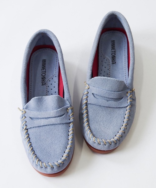 Minnetonka（ミネトンカ）の「【MINNETONKA/ミネトンカ】 ペニーモカシン MELLONY PENNY（モカシン/デッキシューズ・レディース・グレー/ブルー/シルバー/ストーン/ブラウン/コーラル/レモンイエロー/ブラック・5/6/7/8/9）」の17枚目の写真