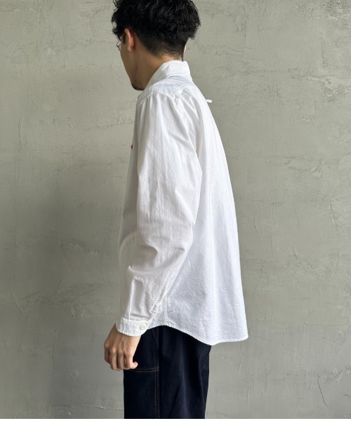 ダントン　オックスフォードシャツ DANTON/ OXFORD BAND COLLAR SHIRT PATTERN