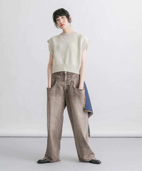 KBF（ケイビーエフ）の「ブークレニットベスト（ニット/セーター・レディース・ベージュ系その他/ブラウン/ピンク・ONE）」の9枚目の写真