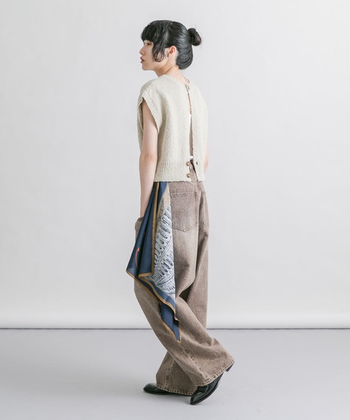 KBF（ケイビーエフ）の「ブークレニットベスト（ニット/セーター・レディース・ベージュ系その他/ブラウン/ピンク・ONE）」の10枚目の写真