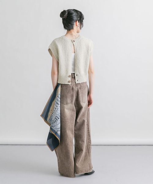 KBF（ケイビーエフ）の「ブークレニットベスト（ニット/セーター・レディース・ベージュ系その他/ブラウン/ピンク・ONE）」の11枚目の写真