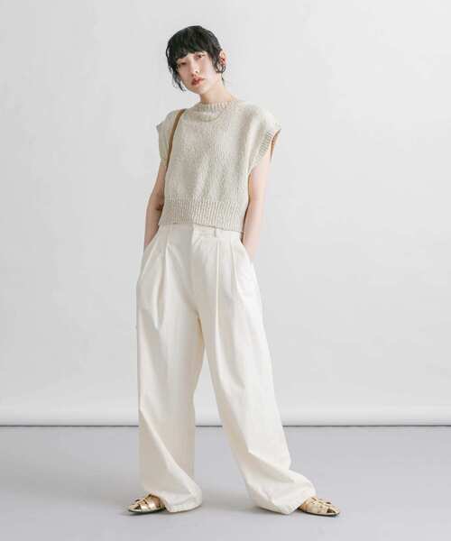 KBF（ケイビーエフ）の「ブークレニットベスト（ニット/セーター・レディース・ベージュ系その他/ブラウン/ピンク・ONE）」の12枚目の写真