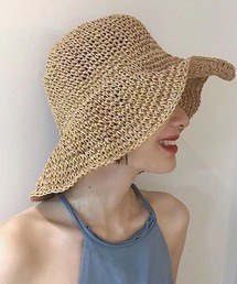 c.u.l | つば広  麦わら ストローハット バケットハット cula1092(ハット)