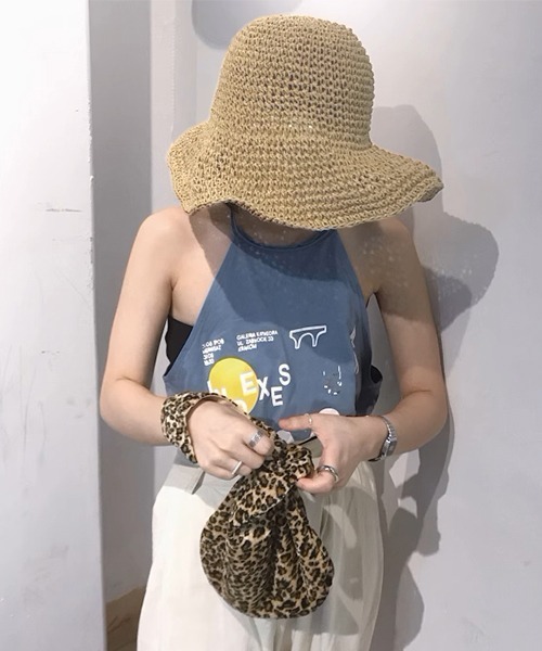 c.u.l（シーユーエル）の「つば広  麦わら ストローハット バケットハット cula1092（ハット・レディース・アイボリー/ベージュ・FREE）」の5枚目の写真