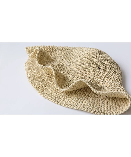 c.u.l（シーユーエル）の「つば広  麦わら ストローハット バケットハット cula1092（ハット・レディース・アイボリー/ベージュ・FREE）」の17枚目の写真