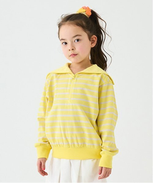 minimal（ミニマル）の「セーラーカラープルオーバー（Tシャツ/カットソー・キッズ・ホワイト/ターコイズブルー/レモンイエロー・110cm/100cm/120cm/130cm/140cm）」の3枚目の写真
