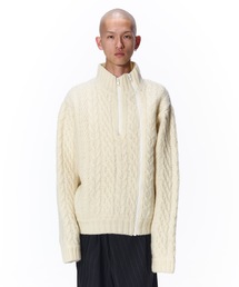 Jieda（ジエダ）の「CABLE ZIP KNIT（ニット/セーター）」