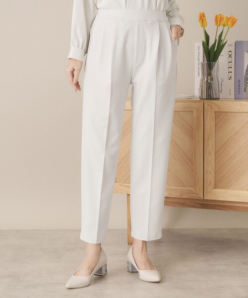 ITS'DEMO（イッツデモ）の「【通勤／手洗い可／ウエストゴム】カットジョーゼットパンツ（その他パンツ・レディース・ベージュ/ナチュラル/ブラック・00）」の16枚目の写真