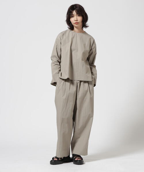 tシャツ B omnivore/ビーオムニボー　ワッシャーサイドタックテントラインプルオーバー レディース セール】B omnivore/ビーオムニボー ワッシャーサイドタック