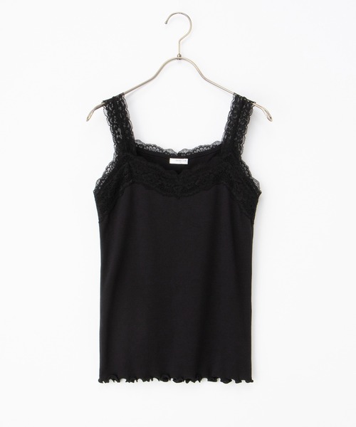 Honeys（ハニーズ）の「【ＵＶカット・吸水速乾】テレコレースキャミソール（キャミソール・レディース・ピンク/グリーン系その他/オフホワイト/ブルー/アイボリー/ブラック/ブラウン/ラベンダー/レッド・L/LL/M/S）」の17枚目の写真