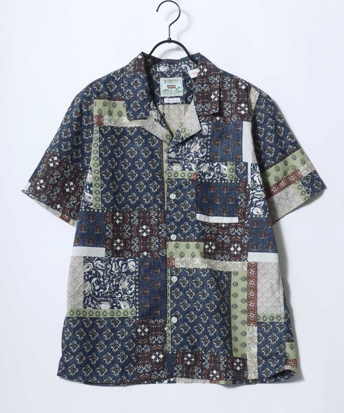 Levi's（リーバイス）の「Levi's/リーバイス THE SUNSET CAMP SHIRT/無地ジャガード 総柄 アロハシャツ/オープンカラーシャツ/キューバシャツ/レディース メンズ（シャツ/ブラウス・メンズ・ホワイト/ブラック系その他/ブルー系その他/ブルー系その他2・M/L/XL）」の21枚目の写真