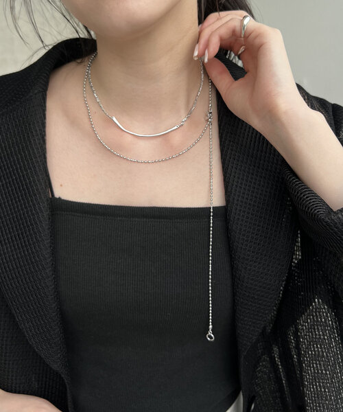 CAPRICIEUX LE'MAGE（カプリシューレマージュ）の「〈GOLDY/ゴールディ〉2SETマルチWAYネックレス（ネックレス・レディース・ゴールド/シルバー・FREE）」の2枚目の写真