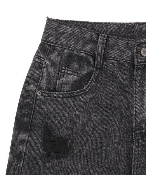 リメイクデニムパンツ　ダメージ加工　デストロイ　ブラック リメイクデニムパンツ デストロイ ダメージ加工 - メルカリ