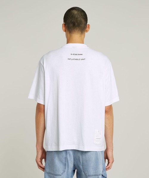 G-STAR（ジースター）の「Archive Print Boxy T-Shirt/アーカイブプリントボクシーフィットTシャツ（Tシャツ/カットソー・メンズ・ホワイト・SMALL/MEDIUM/LARGE/X-LARGE/X-SMALL）」の4枚目の写真