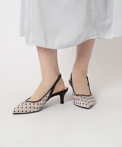 ESPERANZA(エスペランサ)の「リボンチュールレースバックストラップ2WAYパンプス(パンプス・レディース・アイボリー系2/ブラック系2/ピンク系7・LL/L/M/S)」の3枚目の写真