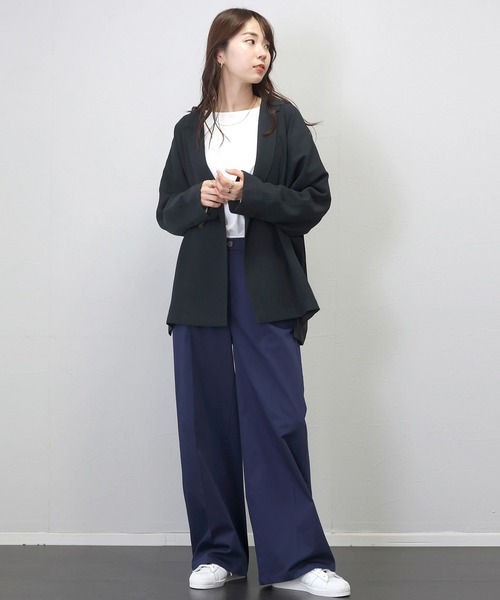 Aletta vita(アレッタビータ)の「【撥水加工】センタープレスストレートパンツ(その他パンツ・レディース・ネイビー/キャメル・M/L)」の20枚目の写真