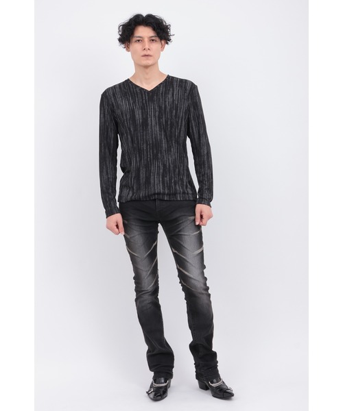 TORNADO MART（トルネードマート）の「3Dﾌﾞﾗｯｸｳﾞｨﾝﾃｰｼﾞｼｭｰｶｯﾄﾃﾞﾆﾑ（デニムパンツ・メンズ・ネイビー・M/S/L/LL/XXL）」の2枚目の写真