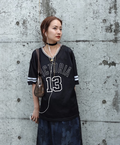 TEEN BOOP（ティーンブープ）の「メッシュルーズTee（Tシャツ/カットソー・レディース・ブラック/ブルー・FREE）」の2枚目の写真