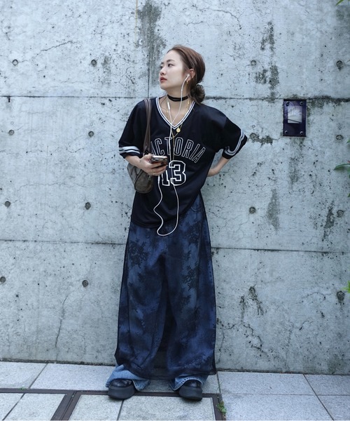 TEEN BOOP（ティーンブープ）の「メッシュルーズTee（Tシャツ/カットソー・レディース・ブラック/ブルー・FREE）」の18枚目の写真