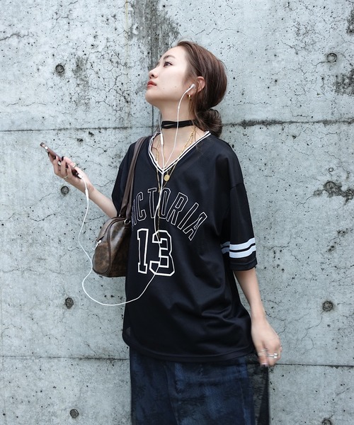 TEEN BOOP（ティーンブープ）の「メッシュルーズTee（Tシャツ/カットソー・レディース・ブラック/ブルー・FREE）」の19枚目の写真