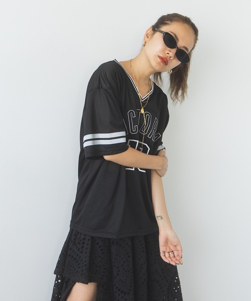 TEEN BOOP（ティーンブープ）の「メッシュルーズTee（Tシャツ/カットソー・レディース・ブラック/ブルー・FREE）」の20枚目の写真