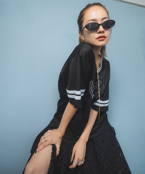 TEEN BOOP（ティーンブープ）の「メッシュルーズTee（Tシャツ/カットソー・レディース・ブラック/ブルー・FREE）」の21枚目の写真