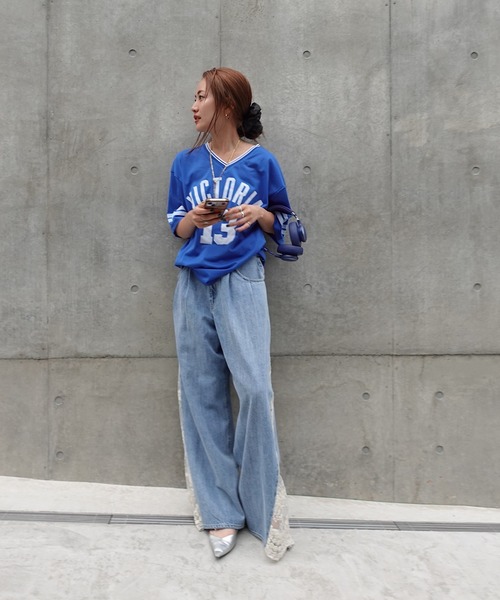 TEEN BOOP（ティーンブープ）の「メッシュルーズTee（Tシャツ/カットソー・レディース・ブラック/ブルー・FREE）」の9枚目の写真