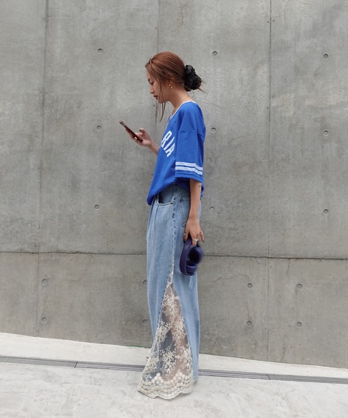 TEEN BOOP（ティーンブープ）の「メッシュルーズTee（Tシャツ/カットソー・レディース・ブラック/ブルー・FREE）」の10枚目の写真