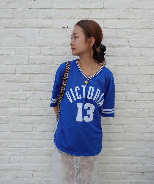 TEEN BOOP（ティーンブープ）の「メッシュルーズTee（Tシャツ/カットソー・レディース・ブラック/ブルー・FREE）」の11枚目の写真