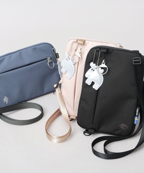 moz(モズ)の「軽量 撥水 ポリエステル 縦横 2WAY スマホ ミニショルダーバッグ(ショルダーバッグ・レディース・ブラック/ブルー/オフホワイト・FREE)」の11枚目の写真