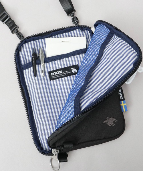 moz(モズ)の「軽量 撥水 ポリエステル 縦横 2WAY スマホ ミニショルダーバッグ(ショルダーバッグ・レディース・ブラック/ブルー/オフホワイト・FREE)」の16枚目の写真
