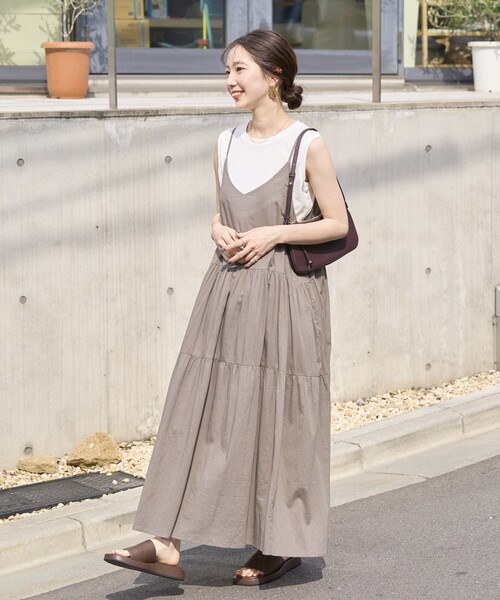 セール】限定展開 インド ティアード 切り替え キャミワンピース