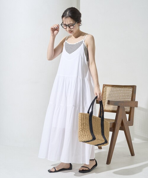 FREAK'S STORE（フリークスストア）の「限定展開　インド ティアード 切り替え キャミワンピース（ワンピース・レディース・オフホワイト/ブラウン系その他/ブラック/ネイビー/イエロー/レッド/ライトグレー・SMALL/MEDIUM）」の14枚目の写真