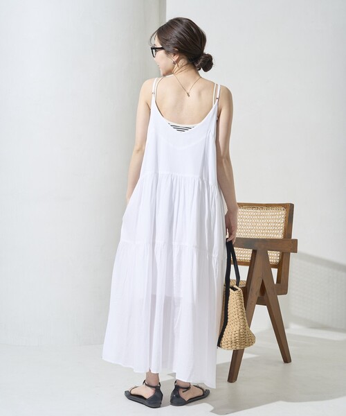 FREAK'S STORE（フリークスストア）の「限定展開　インド ティアード 切り替え キャミワンピース（ワンピース・レディース・オフホワイト/ブラウン系その他/ブラック/ネイビー/イエロー/レッド/ライトグレー・SMALL/MEDIUM）」の15枚目の写真